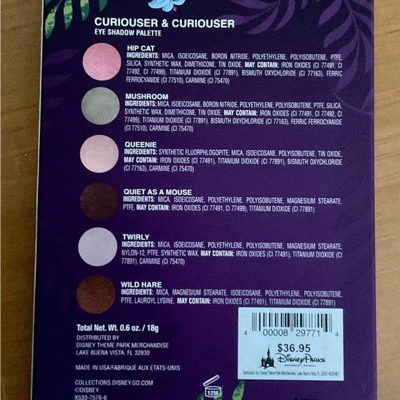 Beautifully Disney Curiouser & Curiouser Eye Shadow Palette - NEW! - Picture 2 of 2